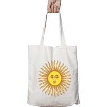 Güneş Sembol Iki Taraf Kalıcı Yıkanabilir Okul Plaj Omuz Bez Çanta