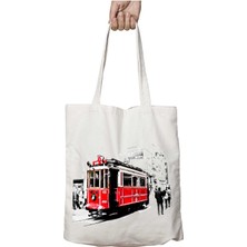 Taksim Tramvay Istanbul Iki Taraf Kalıcı Yıkanabilir Okul Plaj Omuz Bez Çanta