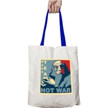 Mavi Kulplu Avatar Iroh Make Tea Not War A Yıkanabilir Omuz Çanta