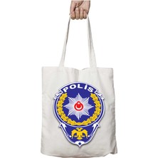 Polis Logosu Iki Tarafı Kalıcı Baskılı Yıkanabilir Çanta