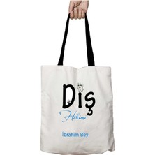 Siyah Kulplu Kişiye Özel En Çok Satılan Diş Hekimi Yıkanabilir Okul Omuz Çanta