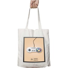 Serie Games Oyun Konsolu Iki Tarafı Kalıcı Baskılı Yıkanabilir Okul Plaj Omuz Bez Çantası