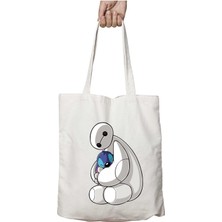 Büyük Kahraman 6 Lilo ve Stitch Karışımı Iki Taraf Kalıcı Yıkanabilir Okul Plaj Omuz Bez Çanta