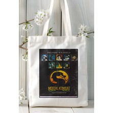 Mortal Kombat Oyun Baskılı Bez Çanta Omuz Çantası Kişiye Özel Model 39