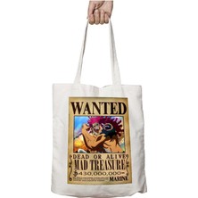 Wanted Mad Treasure Anime Iki Tarafı Kalıcı Baskılı Yıkanabilir Okul Plaj Omuz Bez Çantası