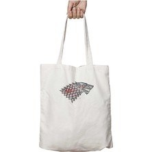 Winter Is Coming Iki Tarafı Kalıcı Baskılı Yıkanabilir Çanta