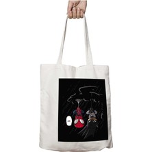 Spiderman Batman Hanging Iki Tarafı Kalıcı Baskılı Yıkanabilir Çanta