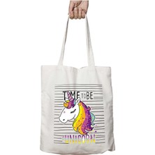 Time To Be Unicorn Iki Taraf Kalıcı Yıkanabilir Okul Plaj Omuz Bez Çanta
