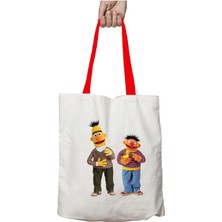 Kırmızı Kulplu Edi ile Büdü Ayakta Yıkanabilir Omuz Çanta