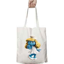 Sirine Şirine Şirinler Iki Taraf Kalıcı Yıkanabilir Okul Plaj Omuz Bez Çanta