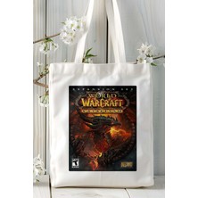 World Of Warcraft Oyun Baskılı Bez Çanta Omuz Çantası Kişiye Özel Model 9