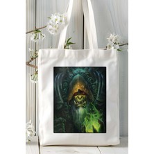 World Of Warcraft Oyun Baskılı Bez Çanta Omuz Çantası Kişiye Özel Model 19
