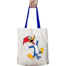 Mavi Kulplu Ağaçkakan Woody 2 Yıkanabilir Omuz Çanta