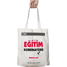 Kişiye Özel Eğitim Koordinatörü Iki Tarafı Kalıcı Baskılı Yıkanabilir Okul Plaj Omuz Bez Çantası