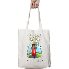 Crazy Cats Çılgın Kedi Vespa Motor Iki Tarafı Kalıcı Baskılı Yıkanabilir Okul Plaj Omuz Bez Çantası