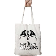 Mother Of Dragons Game Of Thrones 2 Iki Tarafı Kalıcı Baskılı Yıkanabilir Okul Plaj Omuz Bez Çantası