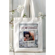 Life Is Strange Mobil Oyun Baskılı Bez Çanta Omuz Çantası Çift Tafaflı Baskı Kişiye Özel 3