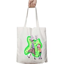 Ricky And Morty Network Iki Taraf Kalıcı Yıkanabilir Okul Plaj Omuz Bez Çanta