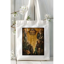 World Of Warcraft Oyun Baskılı Bez Çanta Omuz Çantası Kişiye Özel Model 28