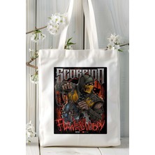 Mortal Kombat Oyun Baskılı Bez Çanta Omuz Çantası Kişiye Özel Model 23