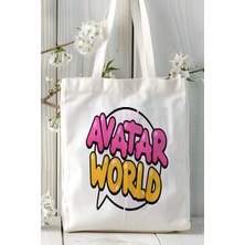 Avatar World Mobil Oyun Baskılı Bez Çanta Omuz Çantası Kişiye Özel Model 1