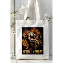 Mortal Kombat Oyun Baskılı Bez Çanta Omuz Çantası Kişiye Özel Model 38
