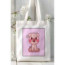 Domuz Baskılı Omuz Çanta Kişiye Özel Model 3