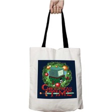 Siyah Kulplu Wreath Beemo Cartoon Network Yıkanabilir Okul Omuz Çanta