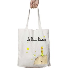 Küçük Prens Beyaz Iki Taraf Kalıcı Yıkanabilir Okul Plaj Omuz Bez Çanta