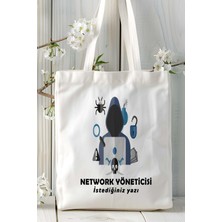 Network Yöneticisi Baskılı Bez Omuz Çantası Kişiye Özel Model 12