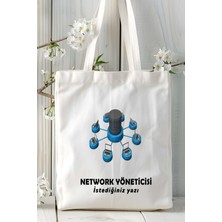 Network Yöneticisi Baskılı Bez Omuz Çantası Kişiye Özel Model 15