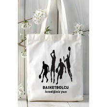 Basketbolcu Basketbol Basket Baskılı Bez Omuz Çantası Kişiye Özel Model 17