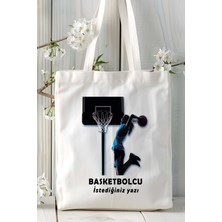 Basketbolcu Basketbol Basket Baskılı Bez Omuz Çantası Kişiye Özel Model 29