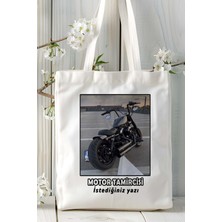 Motor Tamircisi Baskılı Bez Omuz Çantası Kişiye Özel Model 7