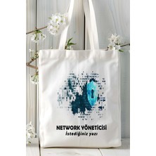 Network Yöneticisi Baskılı Bez Omuz Çantası Kişiye Özel Model 13