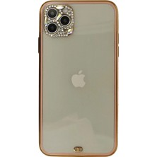 iPhone 11 Pro Kılıf Liva Taşlı Silikon - Pembe