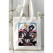 Kaguya-Sama: Love Is War Baskılı Bez Omuz Çantası Kişiye Özel Model 1