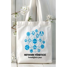 Network Yöneticisi Baskılı Bez Omuz Çantası Kişiye Özel Model 8