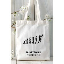 Basketbolcu Basketbol Basket Baskılı Bez Omuz Çantası Kişiye Özel Model 9