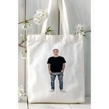 Justin Bieber Baskılı Bez Çanta Kişiye Özel Model 1