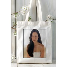 Lucy Liu Baskılı Bez Çanta Omuz Çantası Kişiye Özel Desen 2
