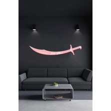 Isime Özel Kılıç Desenli Ahşap Tablo, 3mm Lazer Kesim Duvar Dekoru, Kendinden Yapışkanlı