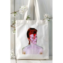 David Bowie Baskılı Bez Çanta Kişiye Özel Model 1