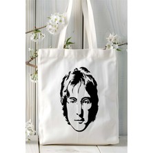 John Lennon Baskılı Bez Çanta Kişiye Özel Model 2