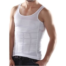 Erkek Beyaz Toparlayıcı Korse Atlet