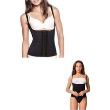 Kadın Askılı Latex Lohusa Bel ve Göbek Korsesi