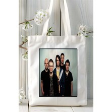 Radiohead Baskılı Bez Çanta Omuz Çantası Kişiye Özel Desen 2