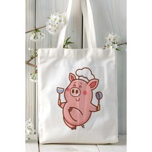 Domuz Baskılı Omuz Çanta Kişiye Özel Model 2