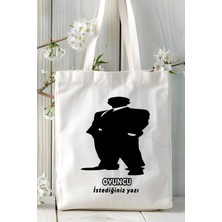 Oyuncu Baskılı Bez Omuz Çantası Kişiye Özel Model 7