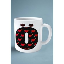 Ö Harfi Sevgililer Günü Sevgili Kişiye Özel Baskılı Kupa Bardak Çift Taraflı Baskılı